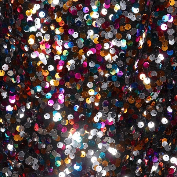 Boston Proper Womens Sz XS Long Sleeve Top Multi-Color Sequin Cold Shoulder NWT - Picture 5 of 6